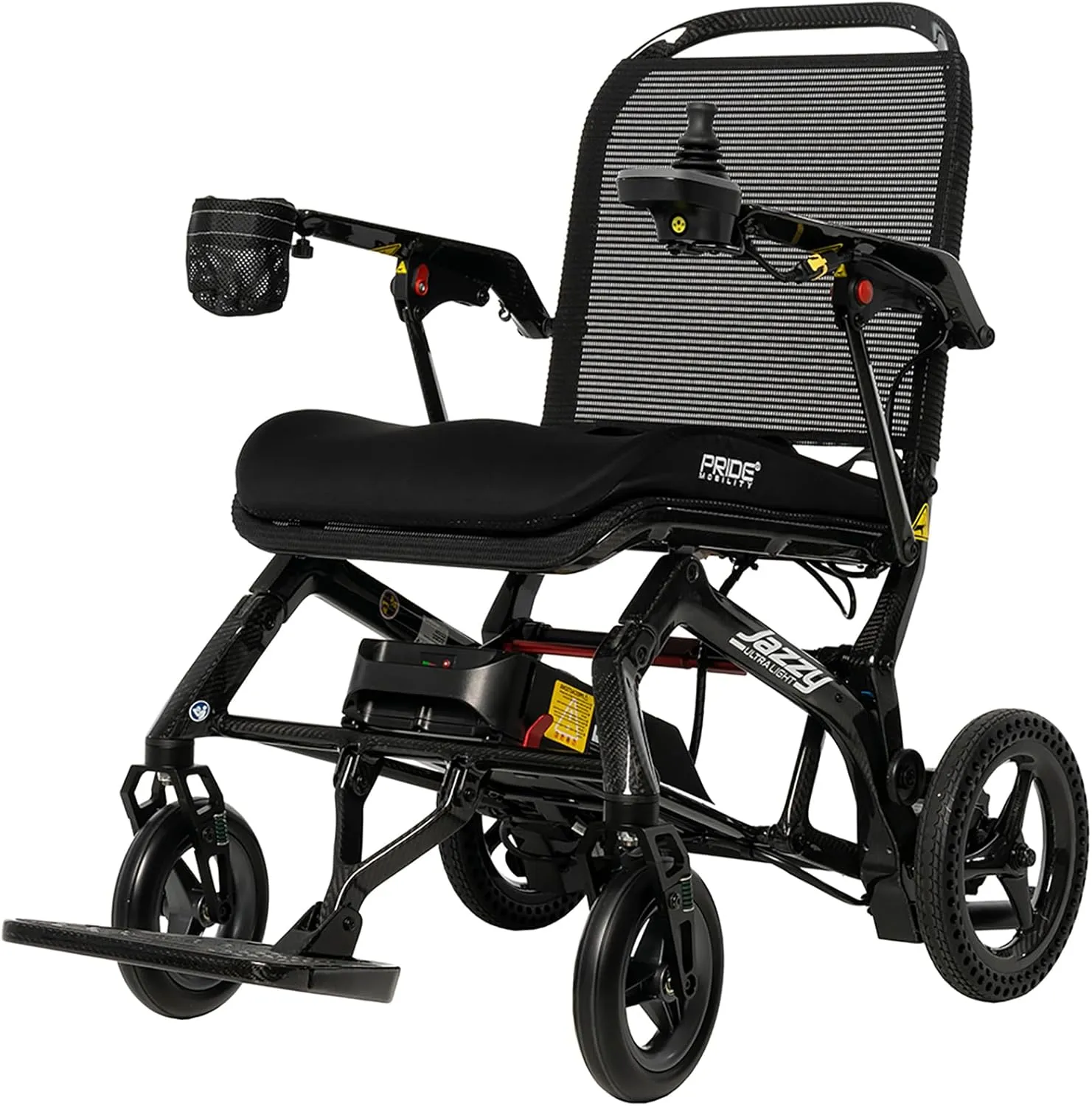 PrideMobility Jazzy Ultra Light Power Wheelchair, Weighs Just 33 Pounds, with 5-Year Extended Warr (10 AH Battery)