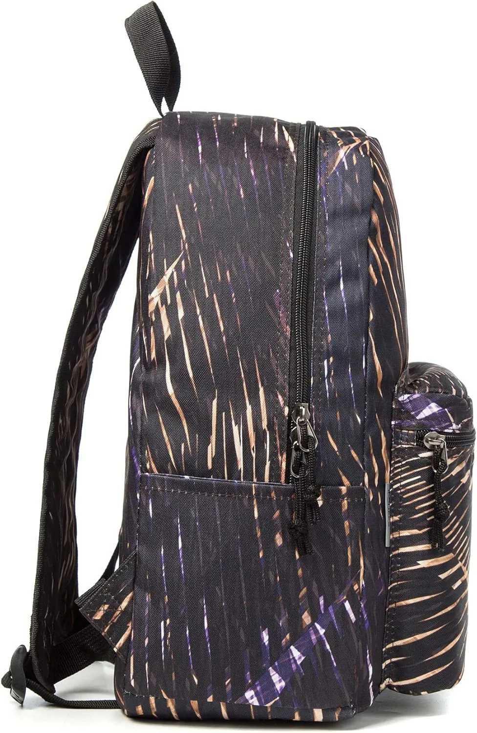 Printed Backpack Simple Pattern Bookbag Classic Travel Daypack for laptop & Tablet Black Gold Meteor