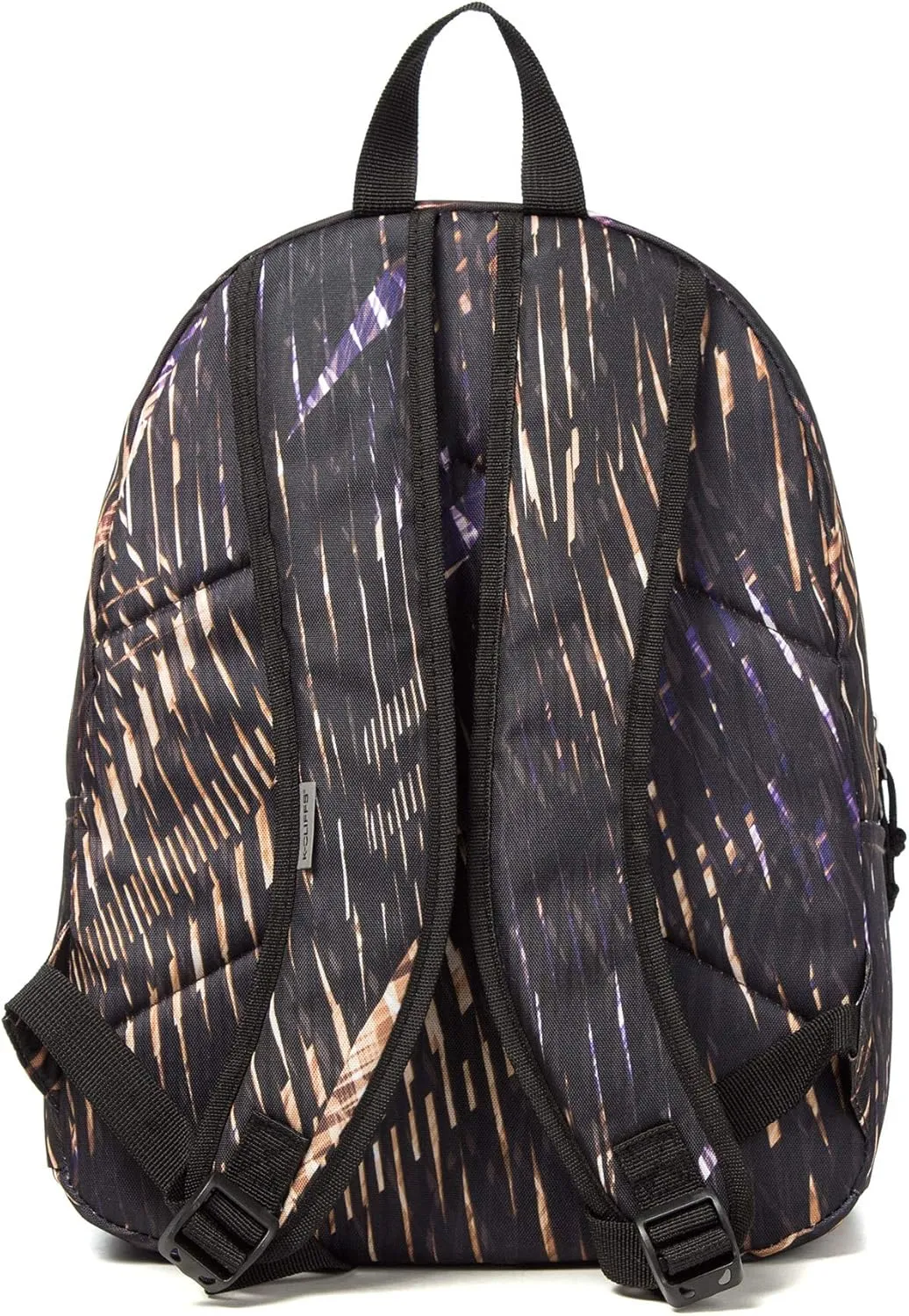 Printed Backpack Simple Pattern Bookbag Classic Travel Daypack for laptop & Tablet Black Gold Meteor