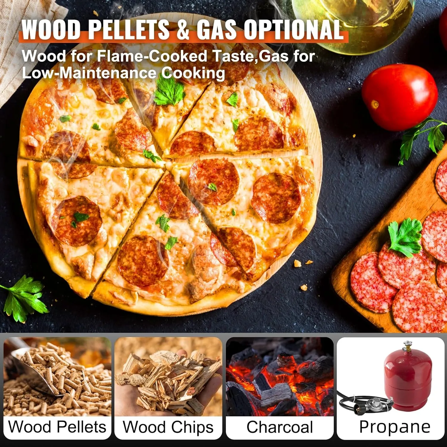 Pro-Grade VEVOR Multi-Fuel Pizza Oven – 12-16" Outdoor Pizza Maker for Backyard Chefs & Campers