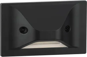 Progress Lighting P660005-031-30 4.5-Watt 3000K Integrated LED Wall or Step Light Black