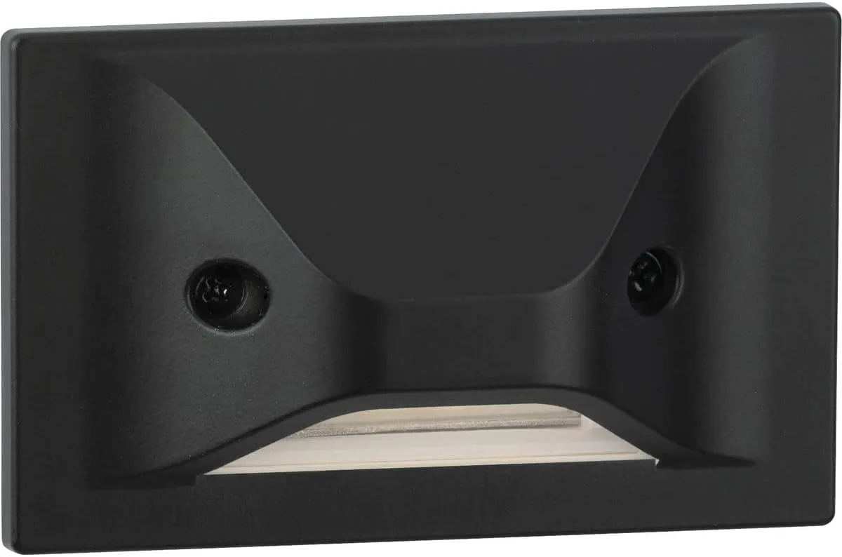 Progress Lighting P660005-031-30 4.5-Watt 3000K Integrated LED Wall or Step Light Black