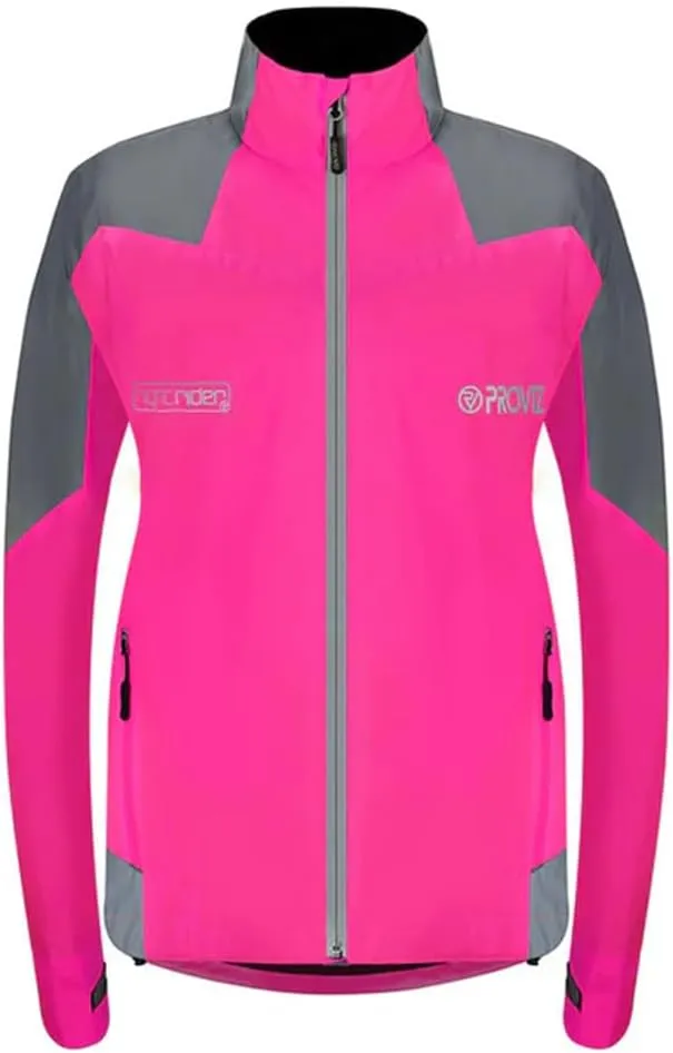 Proviz Women's Nightrider Reflective Waterproof Cycling Jacket Hi Visibility Breathable Cycling Coat