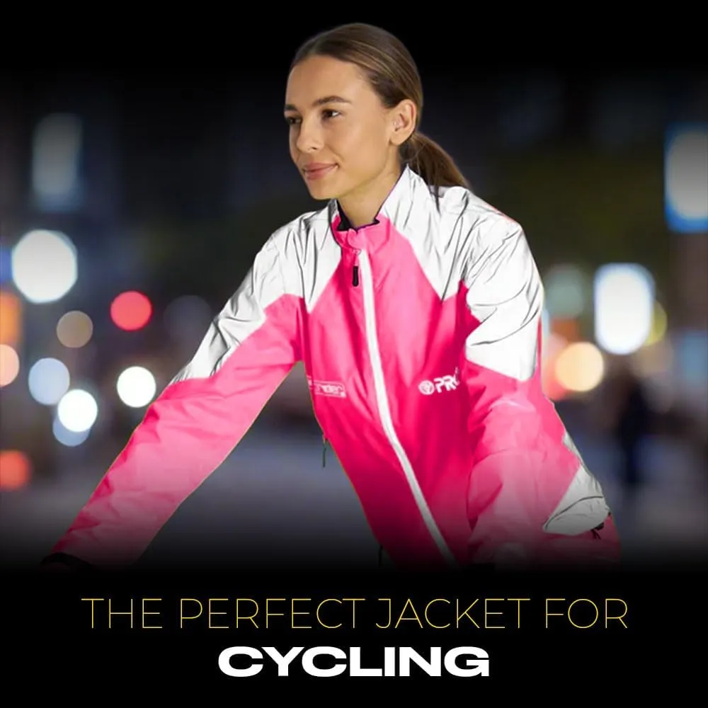 Proviz Women's Nightrider Reflective Waterproof Cycling Jacket Hi Visibility Breathable Cycling Coat