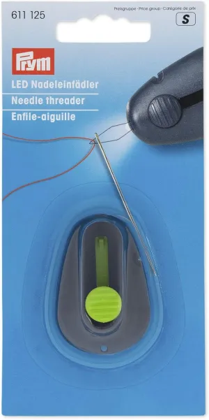 Prym Needle Threader with LED Light, Metal/Plastic, Multi-Colour, 18.5 x 9.5 x 2 cm