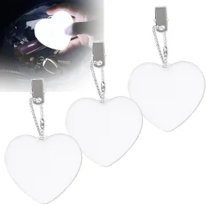 Purse Glow Heart Light, Heart-Shaped LED Purse Light – Automatic Sensor Handbag Light, Small Portable Glow Purse Light, Pc Touch Handbag Light, Best Gifts for Women Mother Friends(Heart*3)