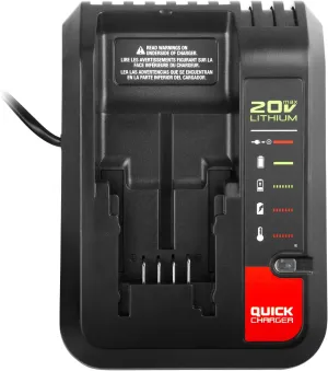 Quick Charger [for Porter-Cable 20V MAX] & [for Black Decker 20V MAX] Lithium Battery PCC680L PCC681L PCC682L PCC685LP PCC699L and Battery LBXR20 LBXR2020 LBX4020