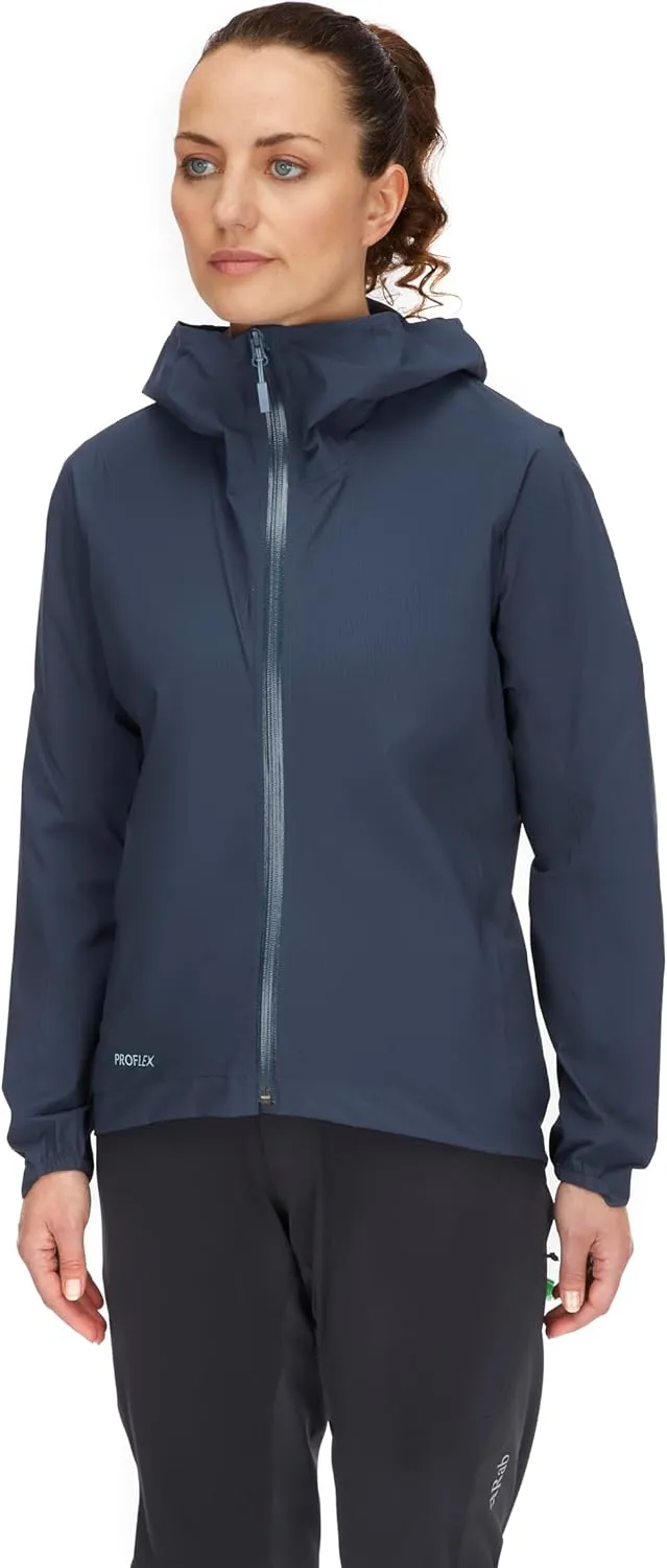 Rab Women's Cinder Downpour Light Jacket Lightweight Waterproof Coat for Mountain Biking, Cycling, & Commuting