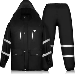 Rain Suits for Men, Rain Gear Waterproof for Fishing Hunting Hiking Heavy Duty, Rain Jacket and Pants