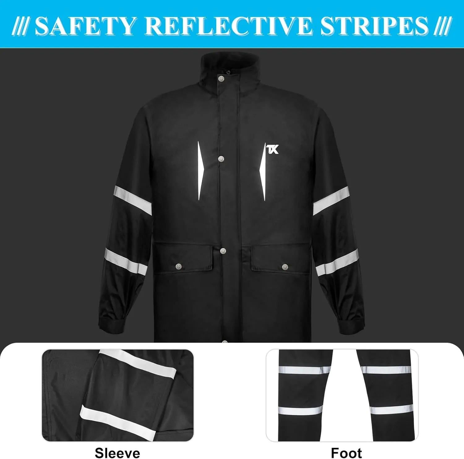Rain Suits for Men, Rain Gear Waterproof for Fishing Hunting Hiking Heavy Duty, Rain Jacket and Pants