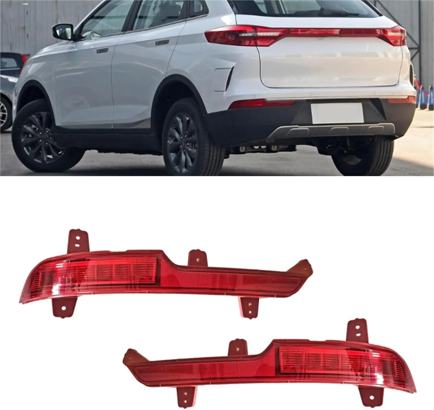 Rear Bumper Reflector Lamp Red Compatible For Weltmeister EX5 2018 2019 LED Car Rear Bumper Reflector Light Stop Brake Light Turn Signal Lamp Warning Light Brake Lamp LED Rear Bumper Light(Left)
