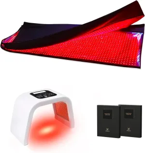 Red Infrared Light Therapy Mat for Whole Body and Led Light Therapy Machine and 2*Facial Mask,70inch*32inch*12inch,2520 LEDs for Full Body Red Light Therapy Mat at Home