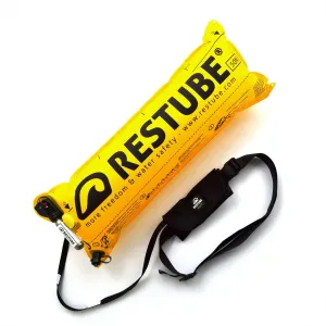 Restube Beach One-Pull Inflatable Water Safety Buoy | Float Buoyancy Aid for Swimming, Fishing, Sailing & SUP | Compact One Size Fits All Survival Kickboard