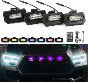 ROCCS Fit for Toyota Tacoma Grill Lights 2020 2021 2022 2023 Off Road & Sport OEM RGB Tacoma Raptor Grill Light with Instruction, APP/Remote Control 20 Custom Colors