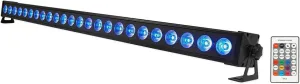 Rockville Battery Strip 24 100W Rechargeable RGBW DJ Wash Light Bar, DMX Control, Remote Included, Vibrant Color Mixing, Perfect for DJs and Events