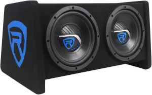 Rockville RV8.2A 800W Dual 8" Car Subwoofer Enclosure with Mono Amplifier, CEA-2006 Compliant, Ported Design, Complete Amp Kit, Perfect for Car Audio Enthusiasts