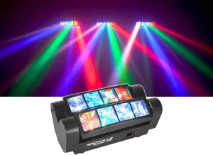 Rockville Spyder LED (8) Beam Moving Head Motorized DMX DJ/Party/Club Pro Light
