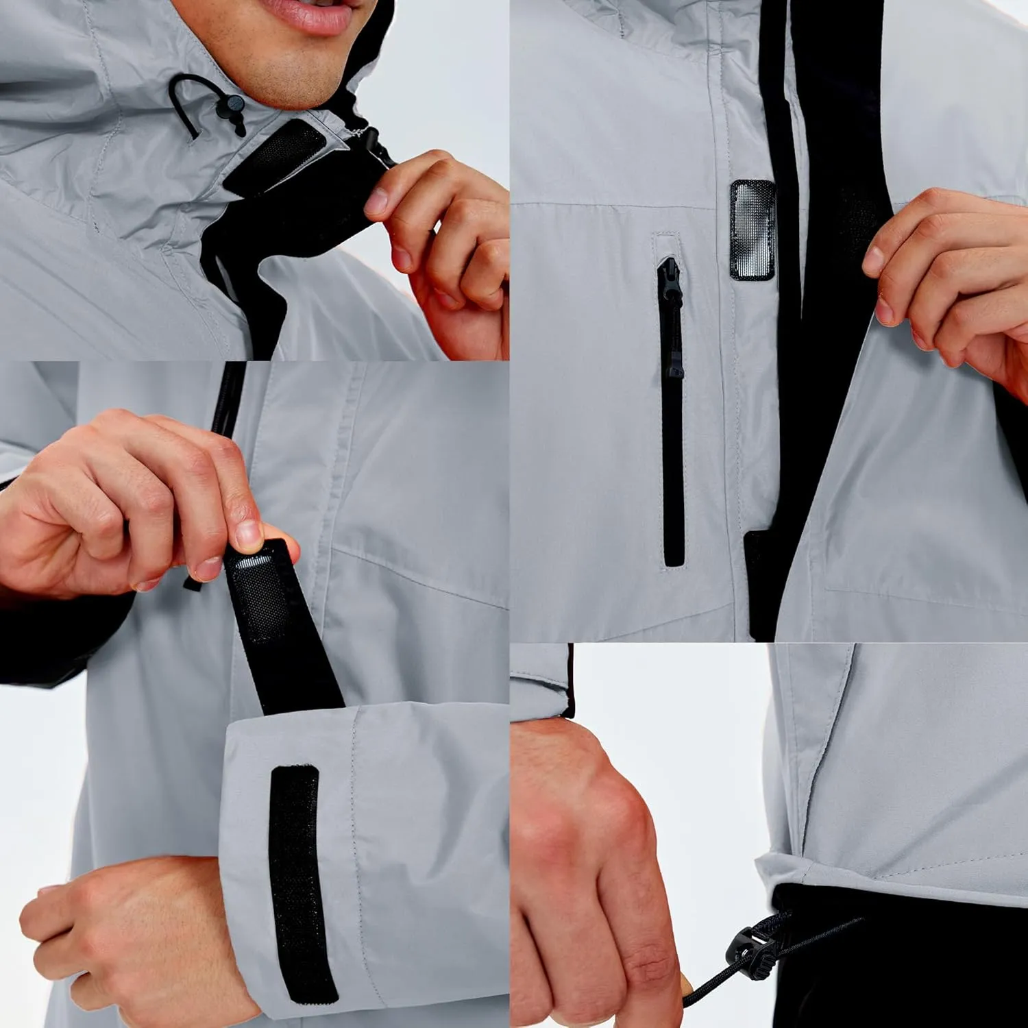 Rodeel Waterproof Fishing Rain Coat and Pant Suit for Men Outdoor Hiking (Rain Gear Jacket & Trouser Suit)