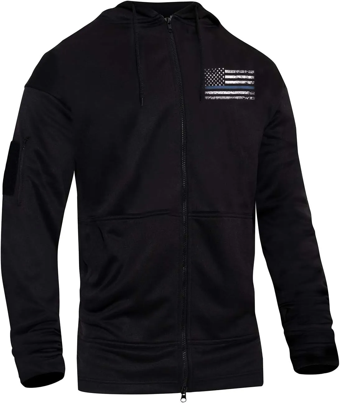 Rothco Conceal-Ops Thin Blue Line Zippered Hoodie