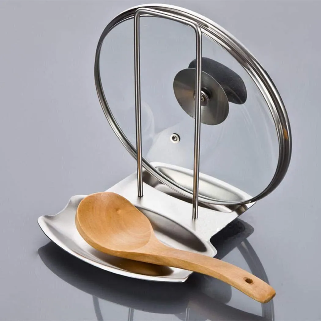 Ruior Kitchen Stainless Steel Pot Cover Rack Holder with Water Tray Multifunction Rack Pot Lid Holders