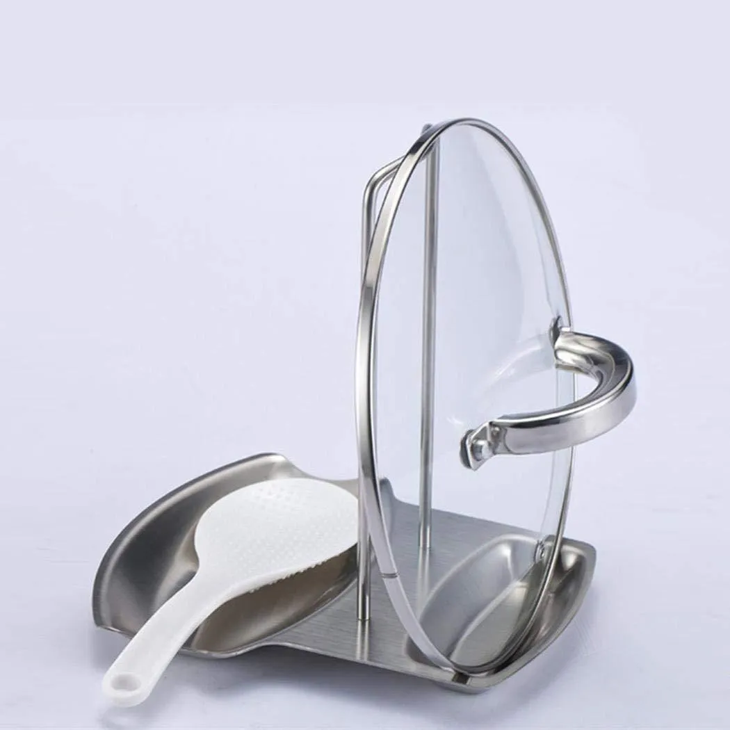 Ruior Kitchen Stainless Steel Pot Cover Rack Holder with Water Tray Multifunction Rack Pot Lid Holders