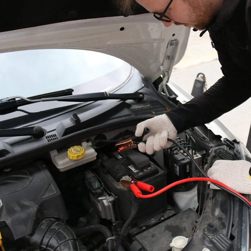 Rynx | Emergency Assistance Safety Set - First Aid Kit, Jumper Cables, LED Warning Light, Work Gloves, Tools and more
