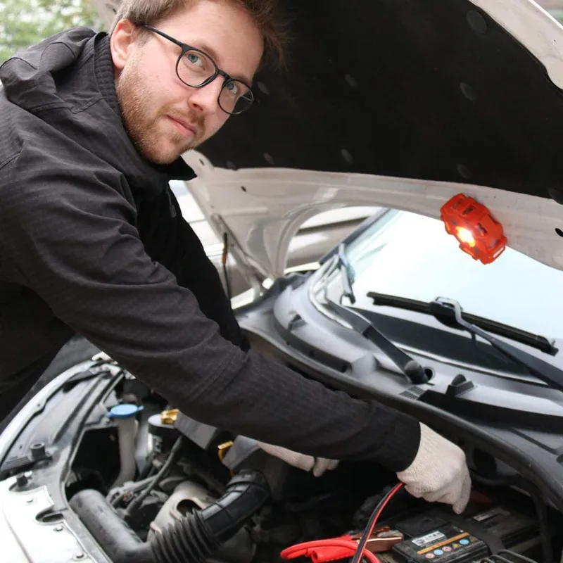 Rynx | Emergency Assistance Safety Set - First Aid Kit, Jumper Cables, LED Warning Light, Work Gloves, Tools and more