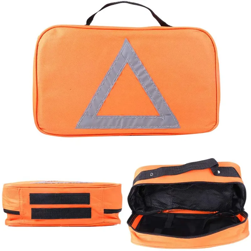 Rynx | Emergency Assistance Safety Set - First Aid Kit, Jumper Cables, LED Warning Light, Work Gloves, Tools and more