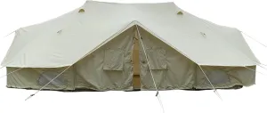 SAM&HAIBEI 8-10 Persons (2316.5ft Canvas Tent Bell Tent Glamping, 4 Seasons Yurt Tent with Awning Heavy Cotton Canvas Tent for Family Camping, Outdoor Hunting, or Party Tent.