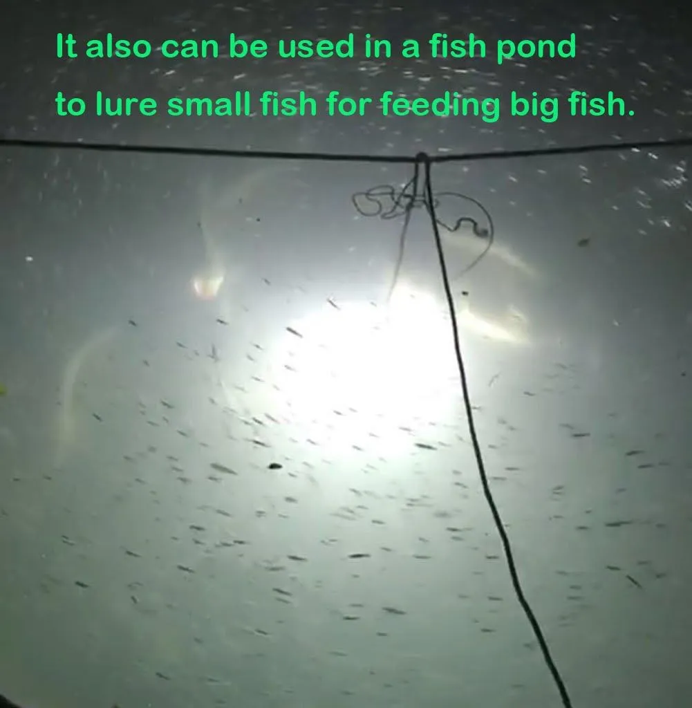 SAMDO IP68 12V LED Underwater Fishing Light 1080 Lumens Fish Attracting Light, Night Fishing Light 10.8W
