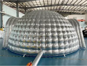 SAYOK Outdoor Portable Inflatable Igloo Dome Tent with Led Light for Party Wedding Event Camping
