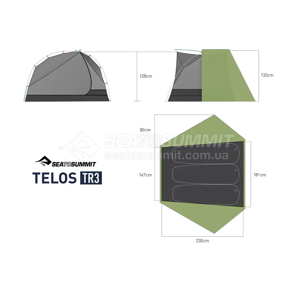 Sea To Summit Telos TR3 Tent Green