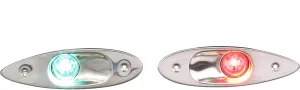Seachoice Stainless Steel LED Side Light, Boat Navigation, 1 Red Light, 1 Green Light
