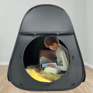 Sensory Tent for Kids & Adults with Autism ADHD SPD - CPC Certification Large Size 39x34in Black Out Calm Corner Helps Children Relax Reduce Anxiety - Pop-up Autistic Sensory Room Play Tent