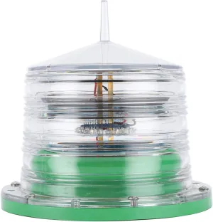 Septpenta LED Boat Navigati Lights, Automatic Light Control Function, Waterproof Marine Navigati Lamp, Green LED Barge Navigati Strobes for Oceans, Rivers, Chemical Plants