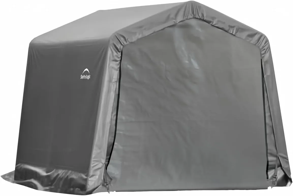 ShelterLogic Replacement Cover Kit Only No Frame-10x10x8 Peak Gray 90504 (7.5oz Gray)