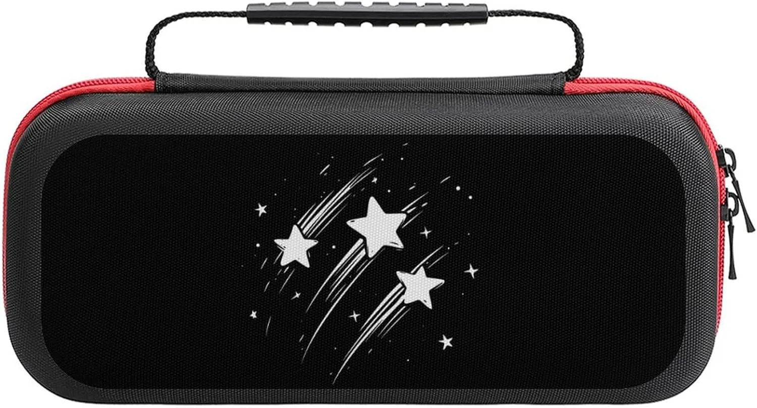 Shooting Stars Portable Protective Shell Compatible with Switch Case Hard Travel Tote Bag with 20 Game Cartridges