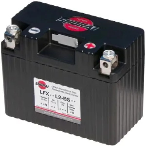 Shorai LFX07L2-BS12 Extreme Rate Lithium Iron Powersports Battery, Black -423800