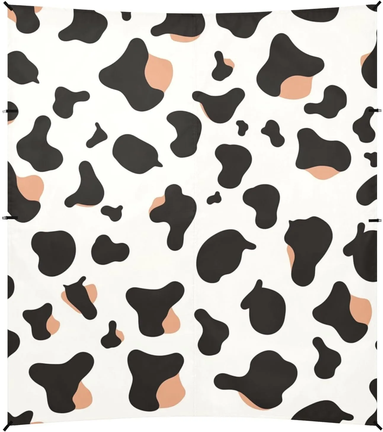 Simple Cow Print Pattern Beach Tent & Canopy UPF50 Waterproof Large Sun Shelter with Sand Pockets for Family Travel