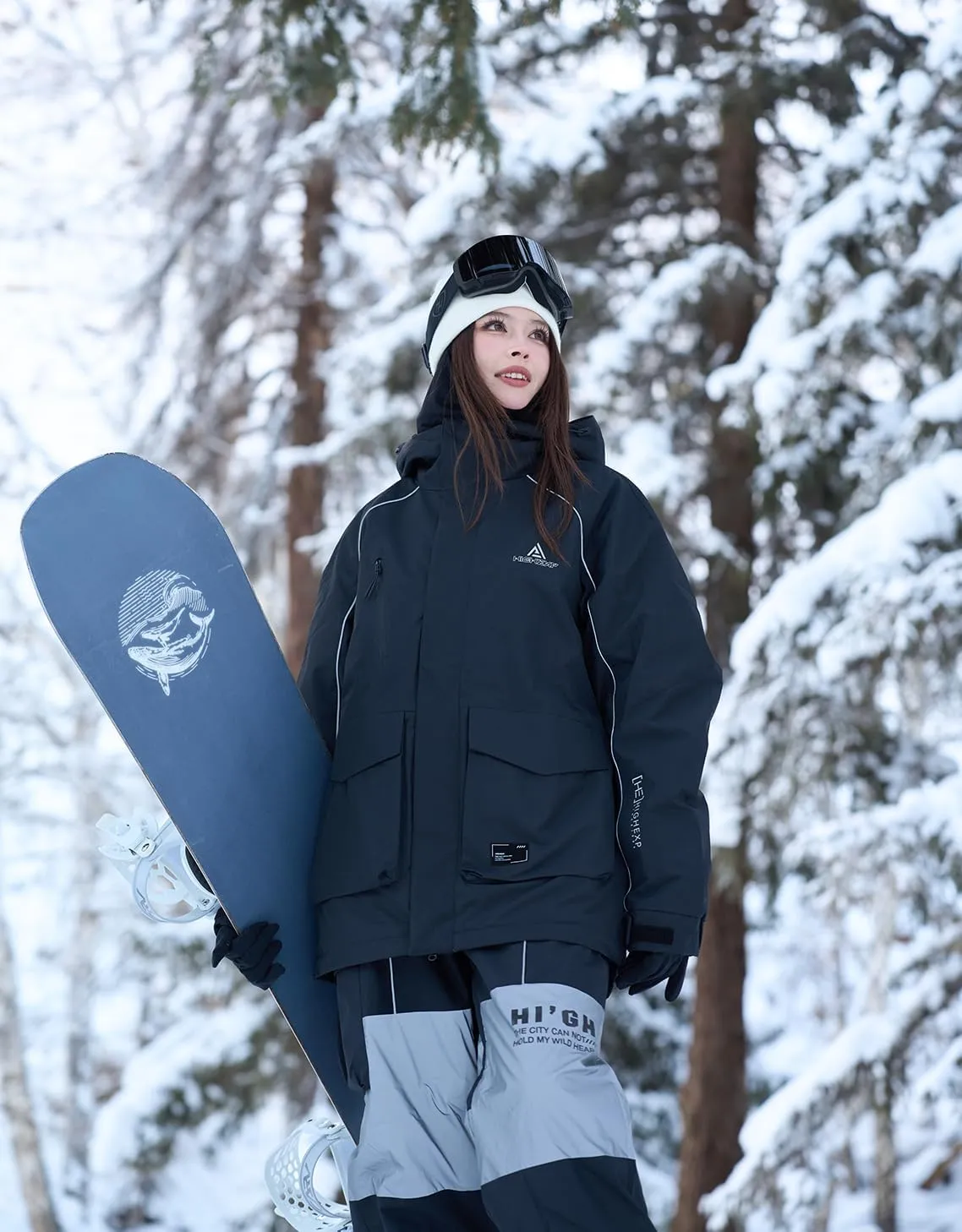 Ski Jacket Snowboard Coat Snow Winter Waterproof Insulated Windproof Baggy Warm Hooded Jacket for Men Women