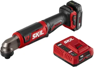 SKIL PWRCore 12 Brushless 12V 1/4" Hex Right Angle Impact Driver, Includes 2.0Ah Lithium Battery & PWRJump Charger - RI574502