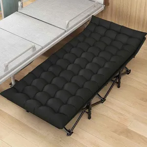 Sleeping Cots for Adults with Pearl Cotton Mattress, Accompanying Bed, Queen Folding Bed, High-Elastic Cotton, Matte Frosting Process, Ergonomics, Portable Storage(66x188)