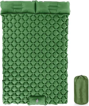Sleeping Mat Double Camp Bed Sleeping Pad Ultralight Inflatable Mattress Camping Travel Tent Mat Beach Mat Picnic Blanket Self-Inflating Mats (Color : Green) (Green)