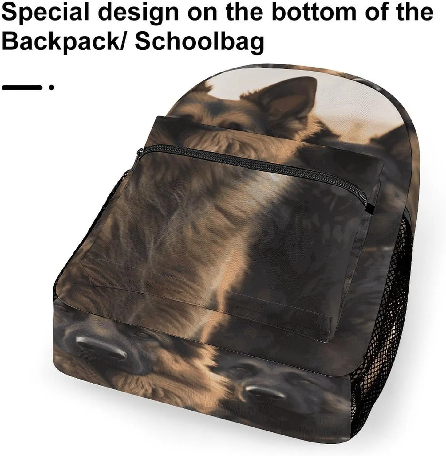 Small Backpacks Personalized Animal German Shepherd Printing Travel Bag Lightweight Travel Backpack For Women Men