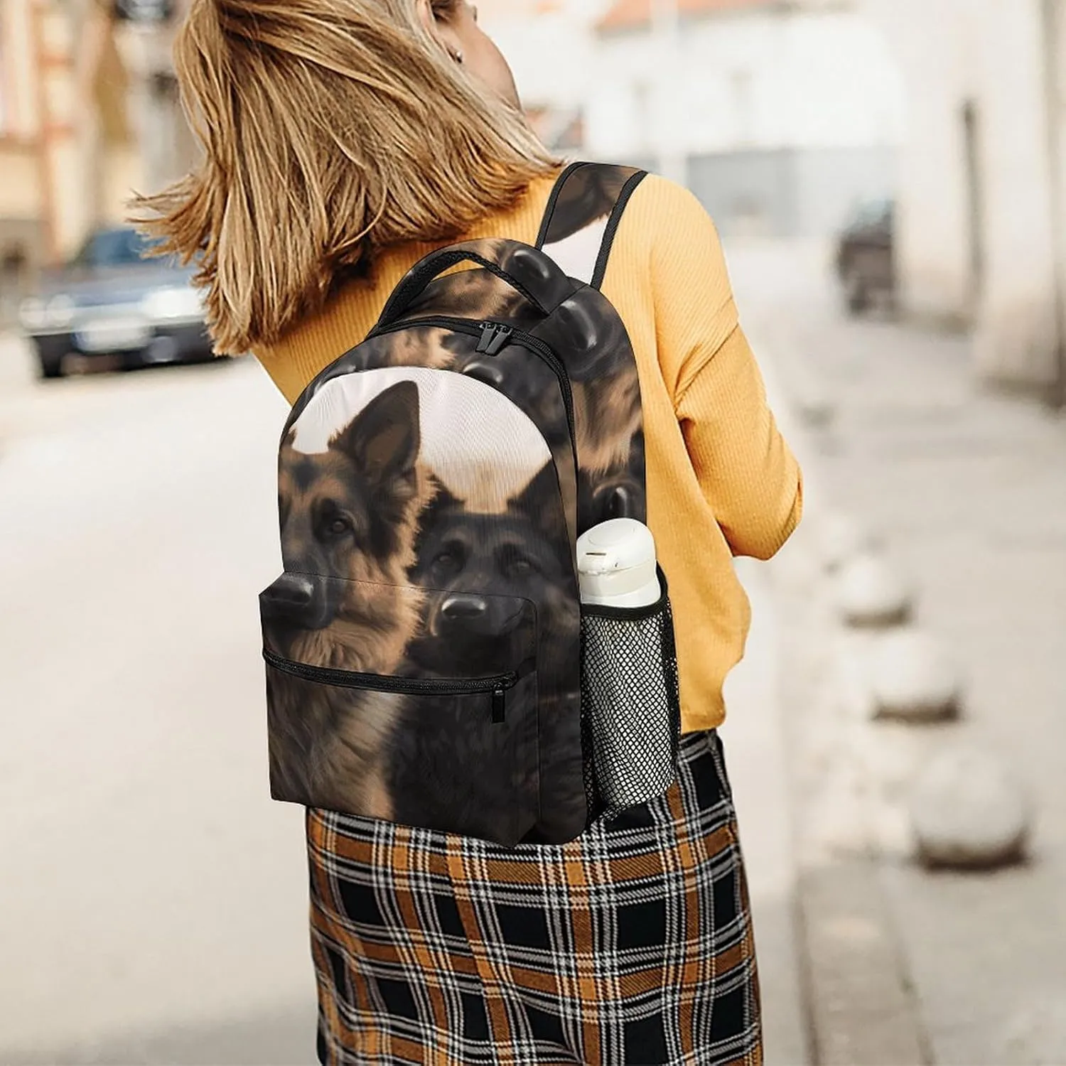 Small Backpacks Personalized Animal German Shepherd Printing Travel Bag Lightweight Travel Backpack For Women Men