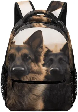 Small Backpacks Personalized Animal German Shepherd Printing Travel Bag Lightweight Travel Backpack For Women Men