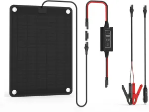 Solar Battery Charger Maintainer,Dump Trailer Battery Charger, Battery Maintainer,Trailer Charger, 10W Solar Panel Kit, MPPT Charge Controller, for 12V /24V Gel AGM Lead-Acid LiFePO4