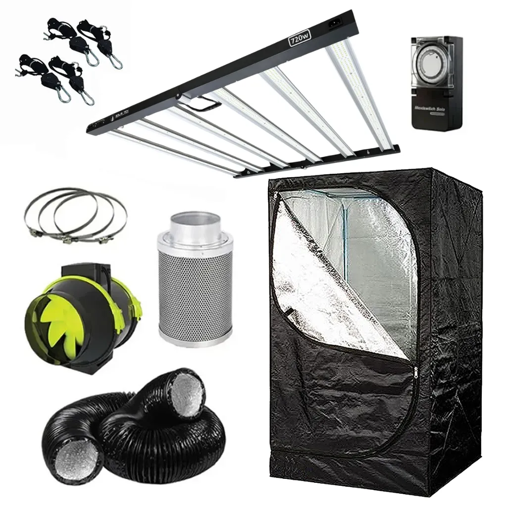 Solistek 720w LED 1.2m x 1.2m Grow Tent Kit