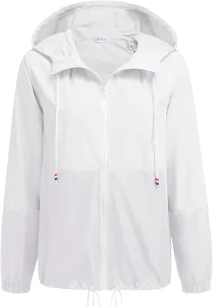 SoTeer Women's Waterproof Raincoat Outdoor Hooded Rain Jacket Windbreaker S-XXXL