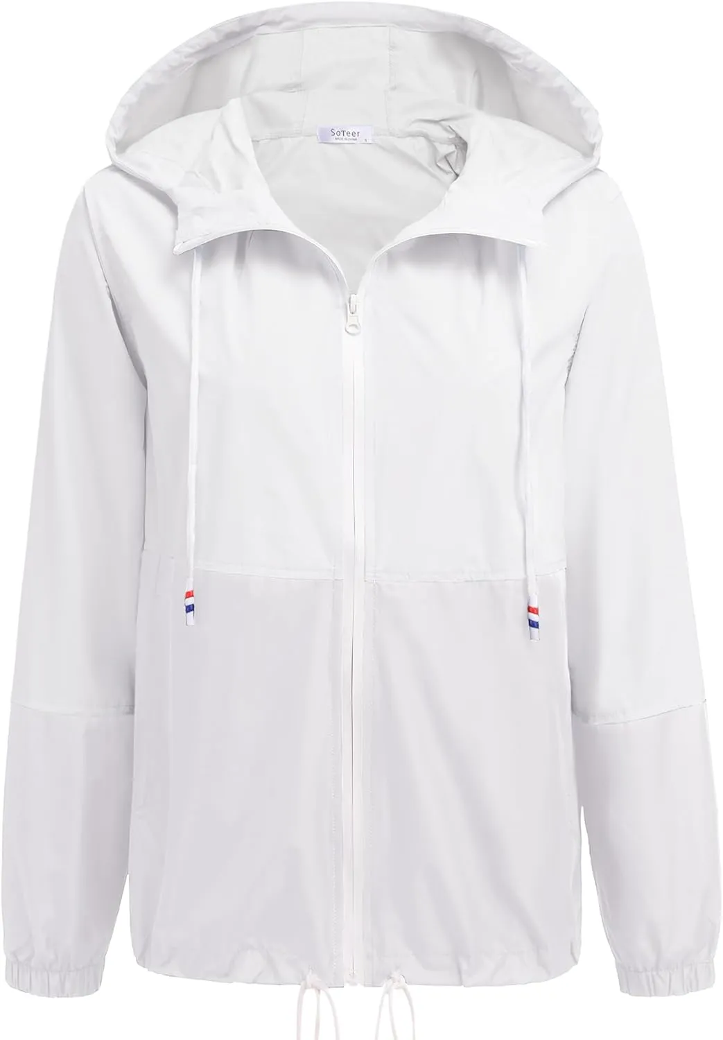 SoTeer Women's Waterproof Raincoat Outdoor Hooded Rain Jacket Windbreaker S-XXXL
